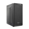 GABINETE QUARONI MINI TORRE FRENTE DE ABS, NEGRO TIPO ALUMINO CEPILLADO CON ENCENDIDO Y PUERTOS LATERALES, FACTOR DE FORMA MICRO ATX / MINI ITX, FUENTE DE PODER INCLUIDA DE 500W